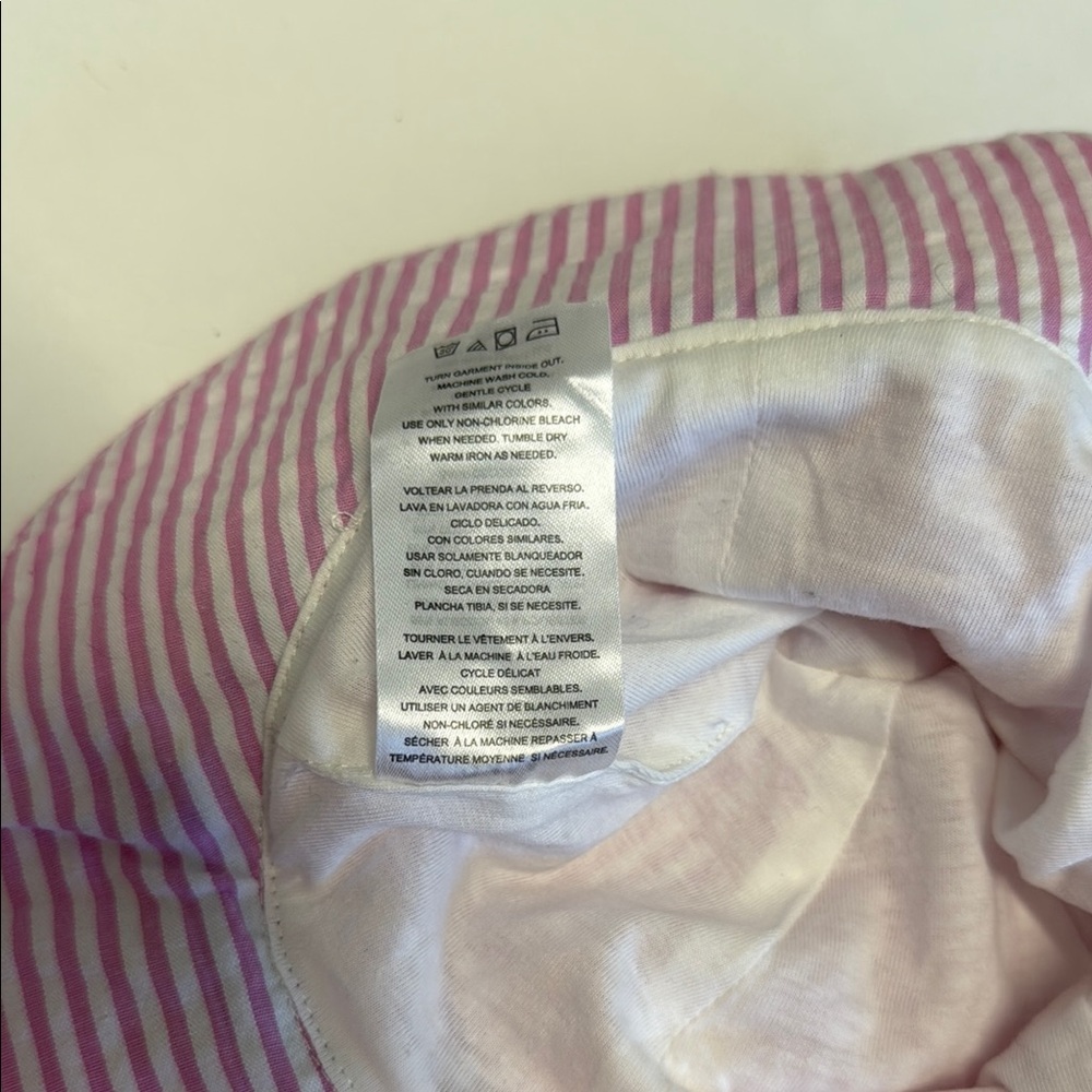 Source Unknown Pink Striped Kids Hat with Multicolor Brim - Picture 3 of 5
